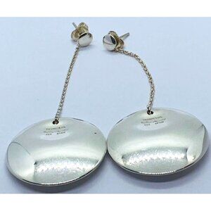 SOLD! Tiffany & co Elsa Peretti Sterling Silver Round Disc Pierce Earrings